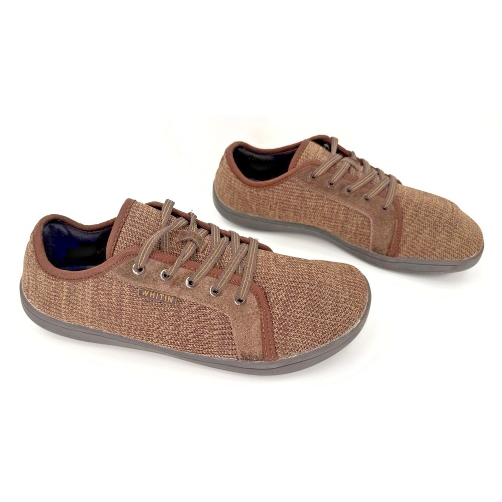 Whitin Shoes Men's Brown Barefoot  Minimalist Wide Toe Athletic Sneaker 11 WIDE